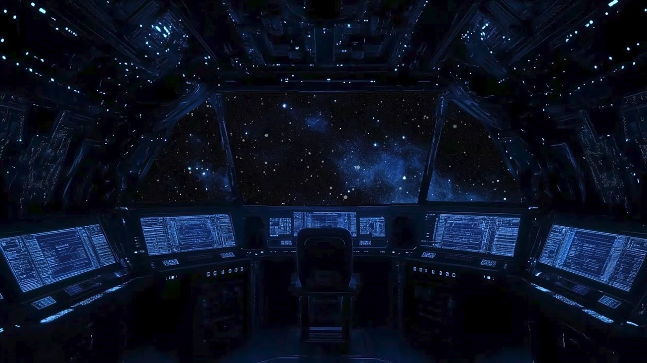 Spaceship Cockpit White Noise 4K 🌌🚀 Deep Sleep & Relaxation