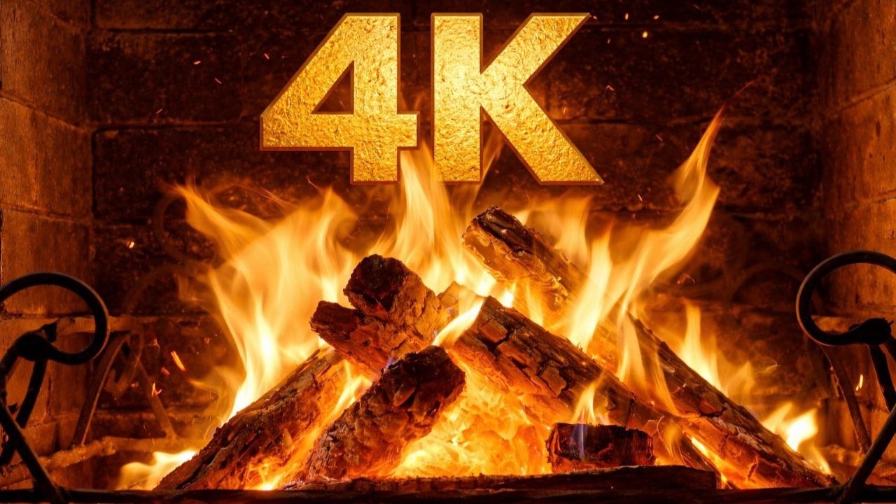 4K Cozy Fireplace Ambience | Crackling Fire Sounds for Deep Sleep | No Talking