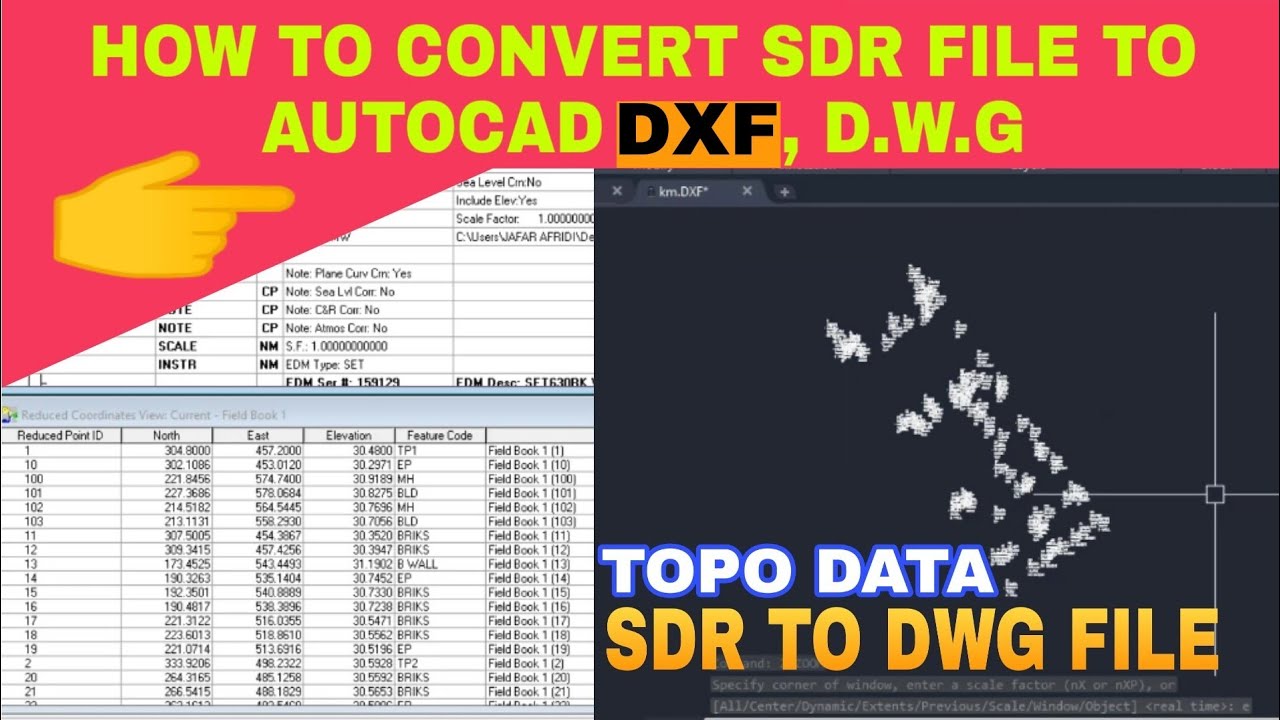 How to convert sdr file to dxf or dwg file.