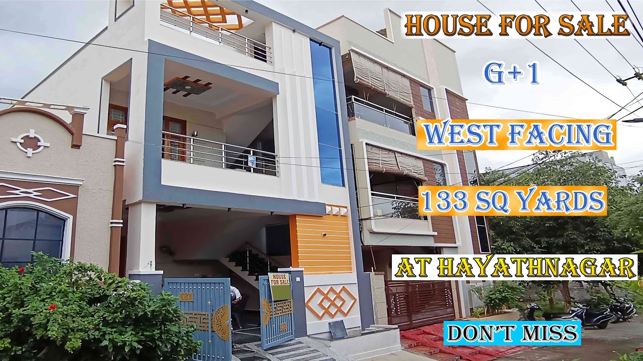 G+1 || WEST FACING || 133 SQ YARDS || AT HAYATHNAGAR || HOUSE FOR SALE || URK PROPERTIES