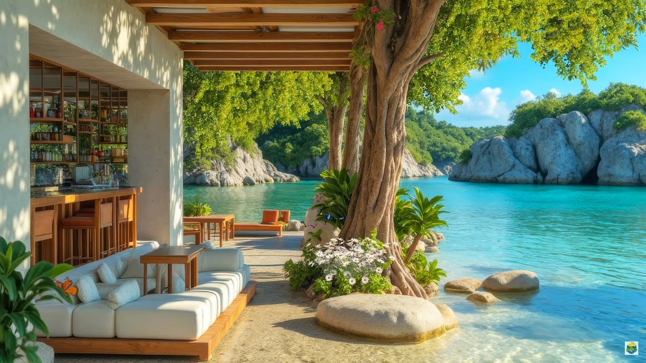 Morning by the Tropical Sea | Relaxing Piano Music for a Peaceful Start of the Day 🌊🍃