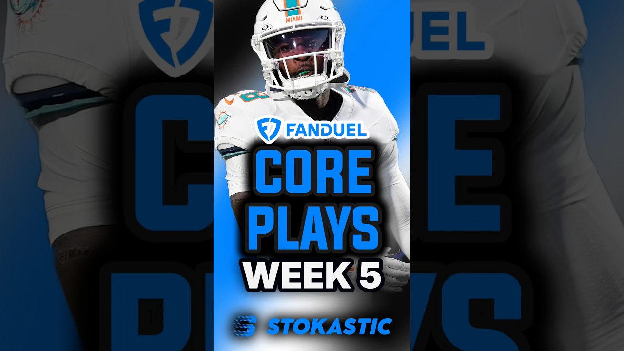 FanDuel NFL DFS Week 5 Core Plays | Sunday 10/5 DFS Picks