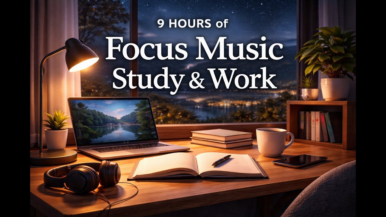 9 Hours Deep Focus Music for Studying, Working & Productivity | No Distractions