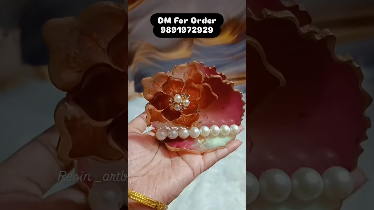 "Handmade Resin Tissue Holder with 3D Flower Design | Elegant Home Decor & Gift"