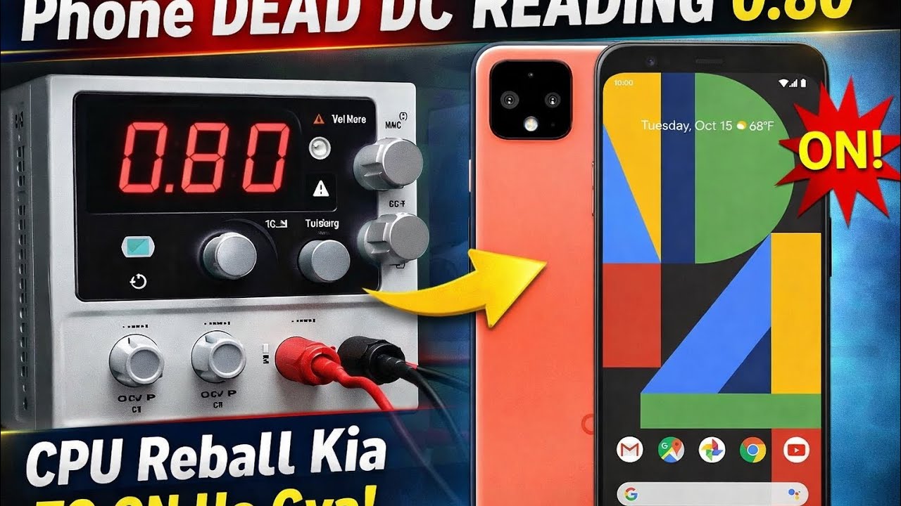 Google pixel 4xl Dead Phone Fix | DC Power Supply 0.80A | CPU Reball Successful