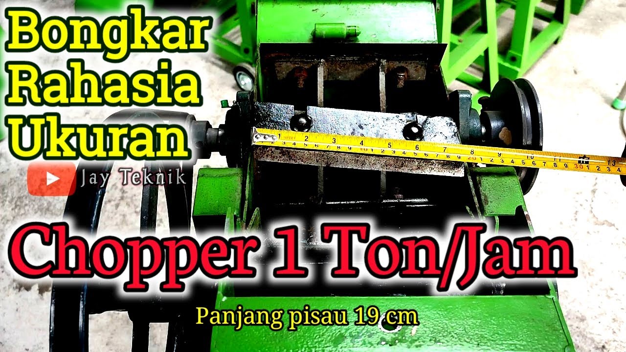 Review ukuran mesin cacah rumput 1 ton/jam