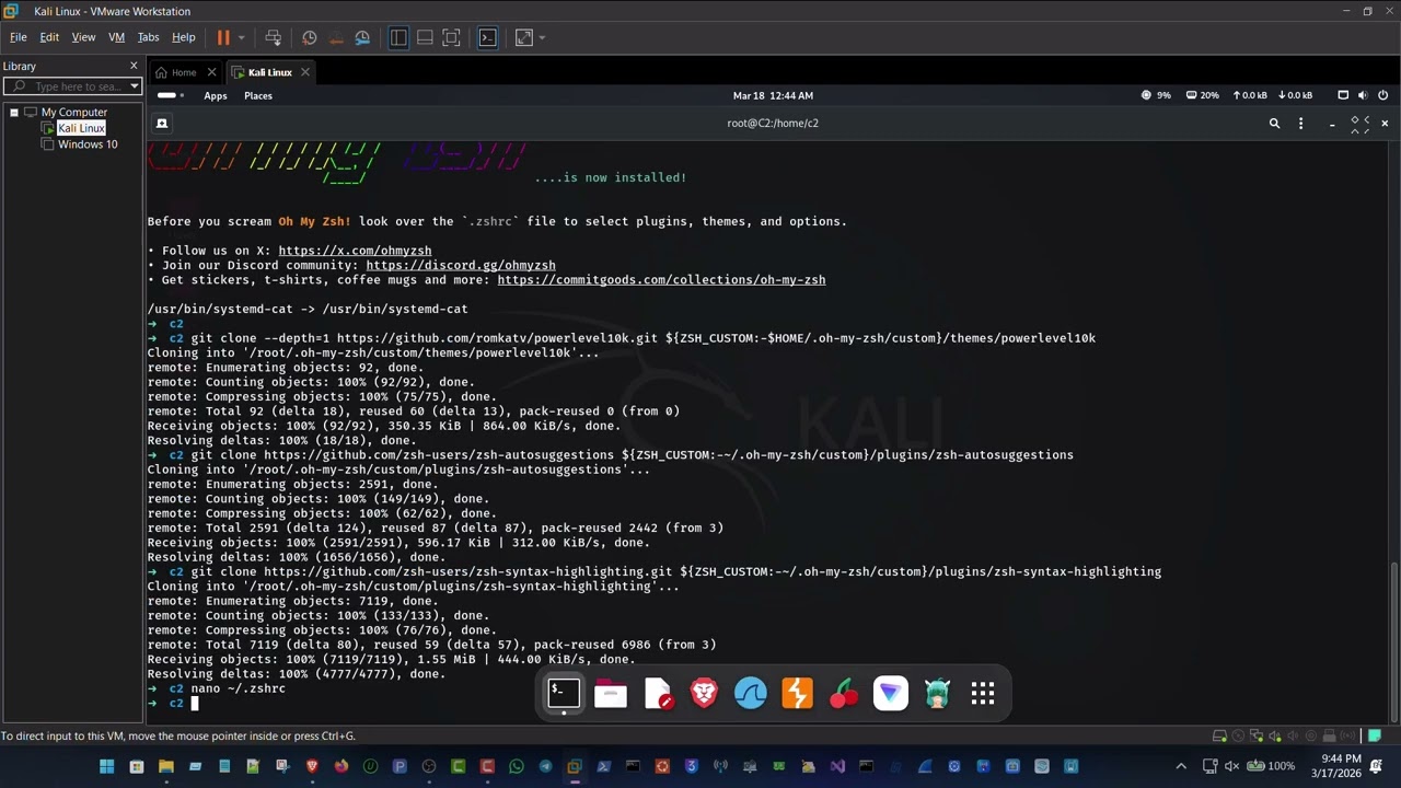 Your Kali Linux Terminal is UGLY &mdash; Fix It in 10 Minutes! ZSH + Oh My Zsh + Powerlevel10k