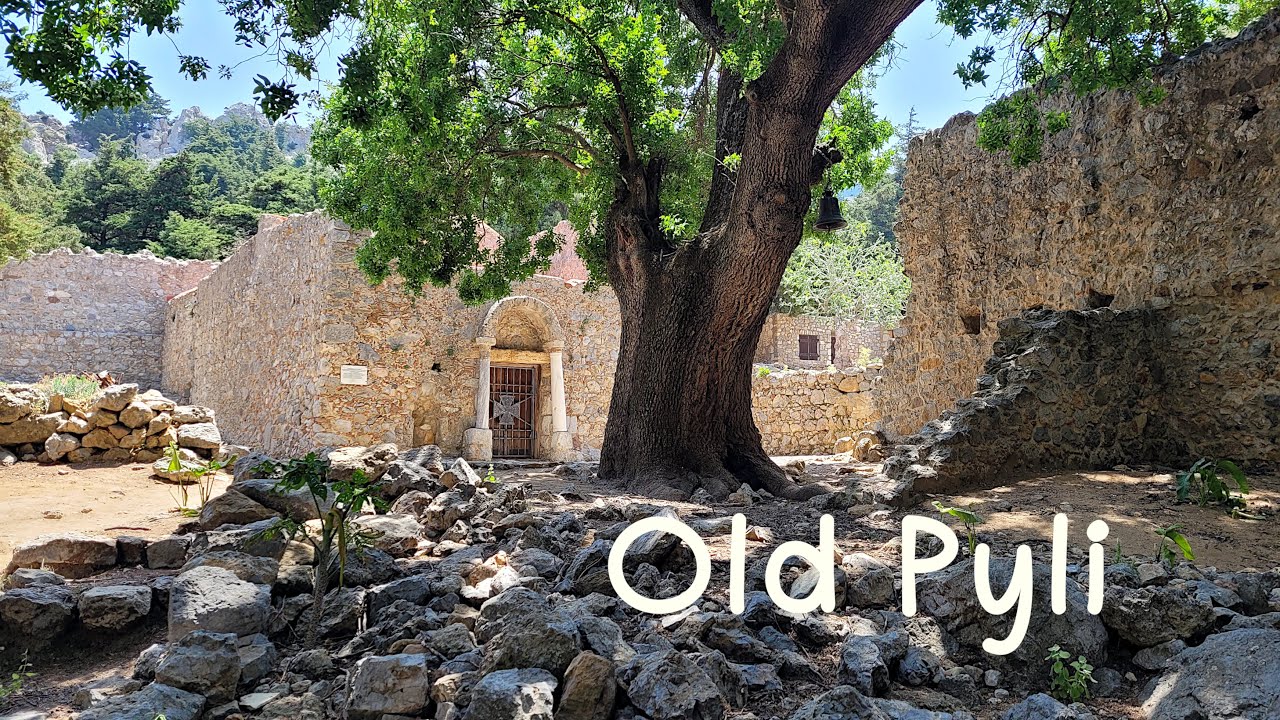 Kos Bike ride. Old Pyli settlement and fortress. Taxiarhon, St. Mary, Agios Antonios, Panagia Church