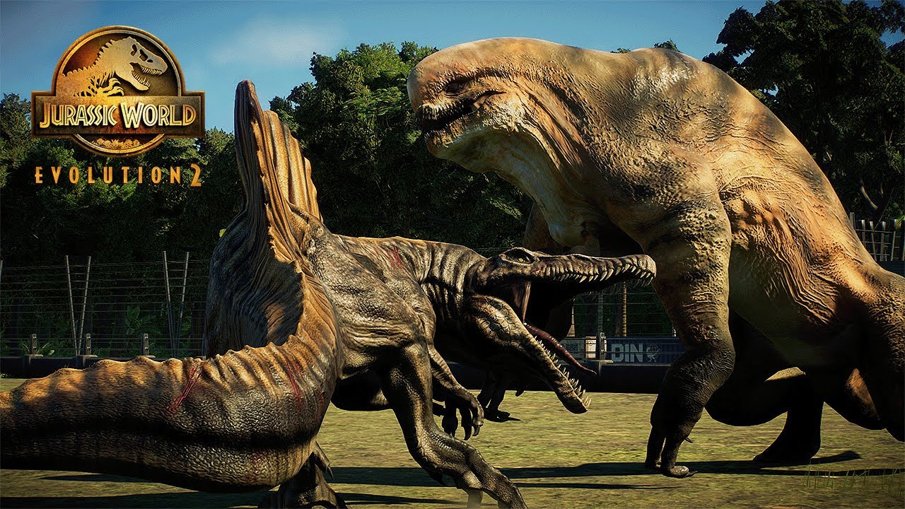 Distortus Rex vs Spinosaurus – Jurassic World Rebirth Epic Battle! | Jurassic World Evolution 2