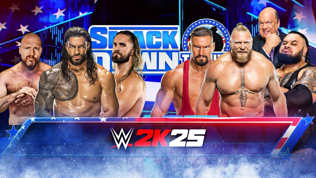 Щит против Вижена и Брока Леснара | Командный матч на выбывание из 6 человек — WWE 2K25