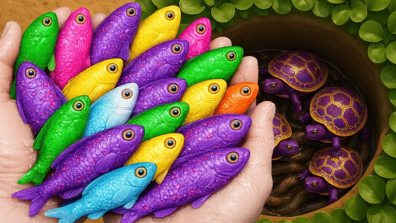 Amazing Catch of Colorful Aquarium Creatures in Giant Eggs — Betta, Catfish, Koi, GloFish, Pleco