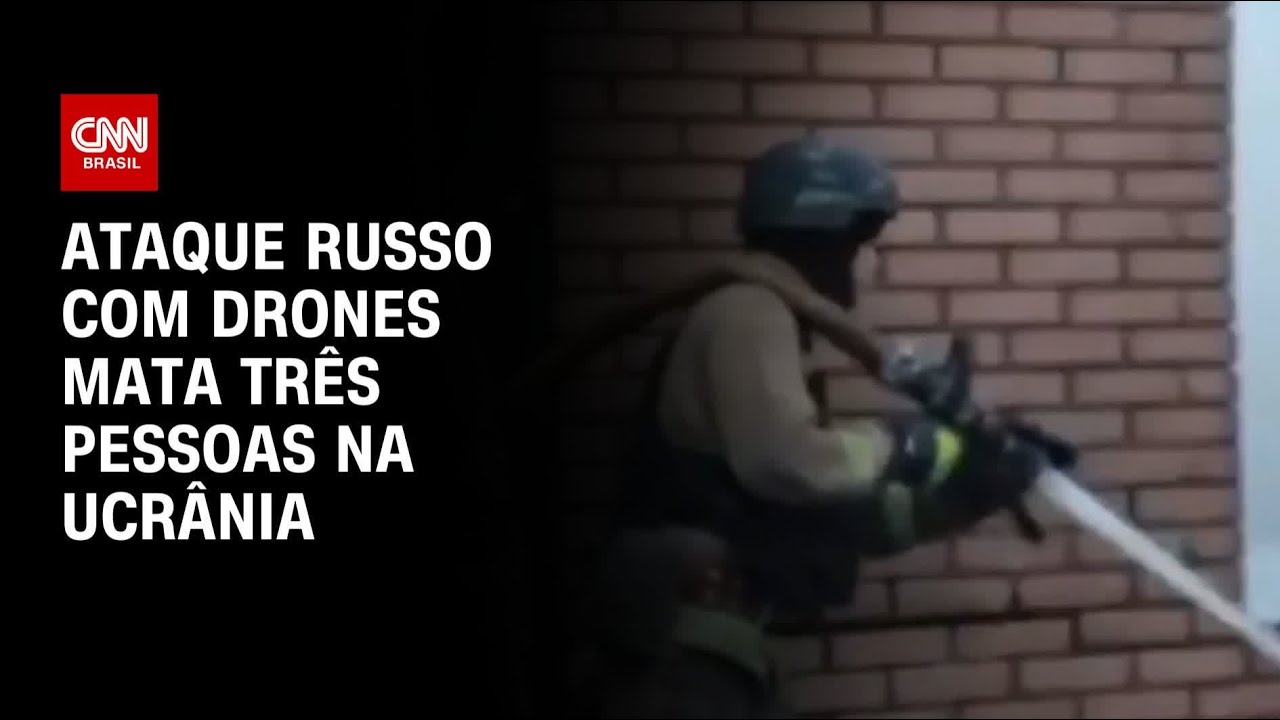 Novo ataque russo com m&iacute;sseis e drones mata tr&ecirc;s pessoas na Ucr&acirc;nia | LIVE CNN