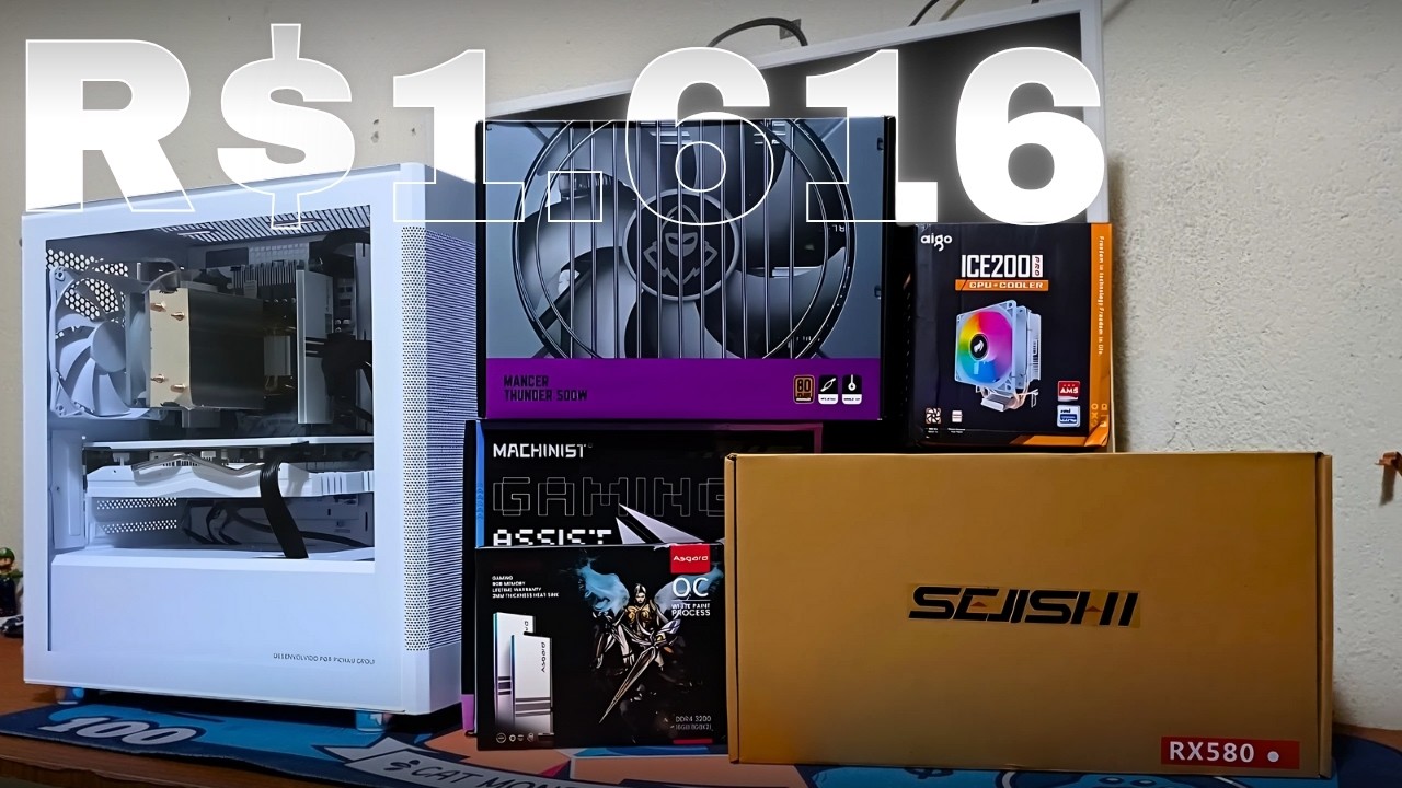 Montei meu Primeiro Pc Gamer Branco com Peças do Aliexpress!! - Realizando um sonho 😁