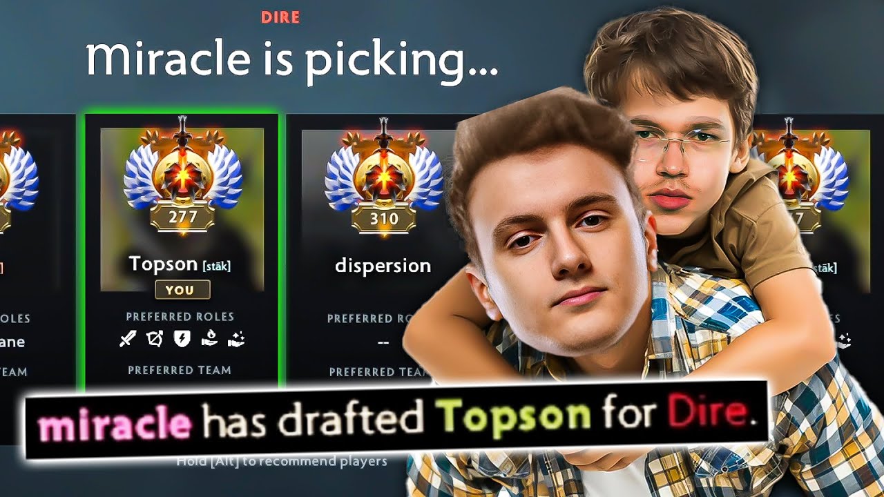 When Topson gets picked by Miracle(Real or Fake?)🤔