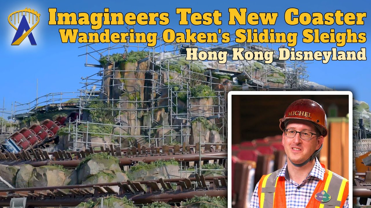 Wandering Oaken's Sliding Sleighs Imagineer Ride Testing at Hong Kong Disneyland