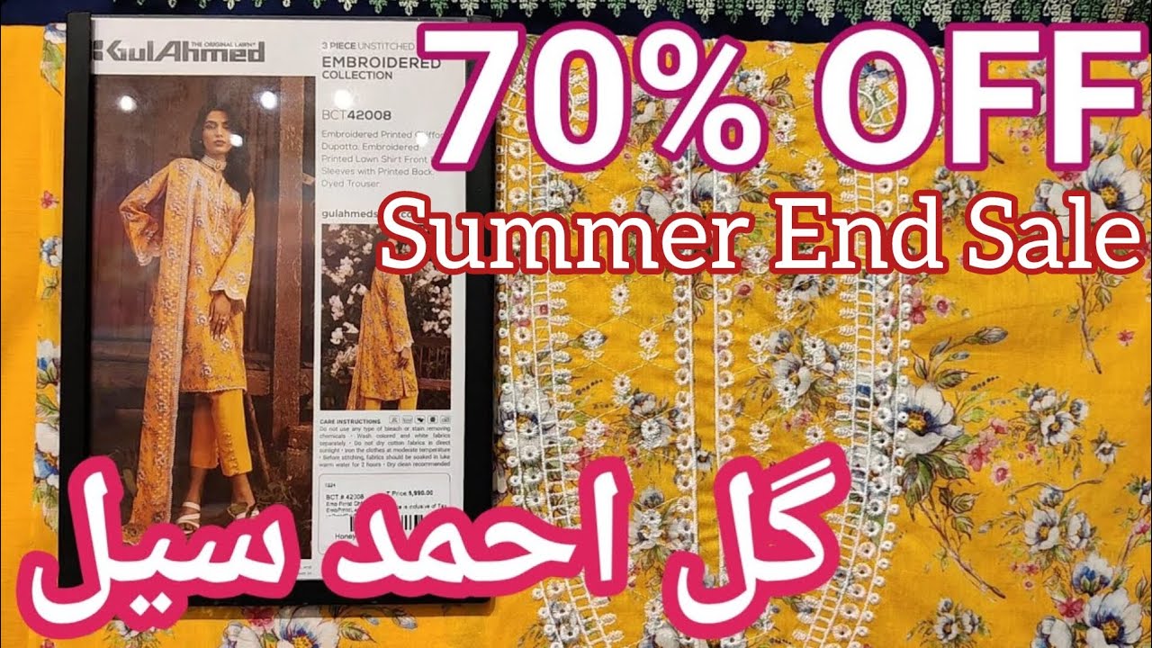 GulAhmad Unstitch Collection Biggest Summer End Sale Upto 70% Off || September 2025