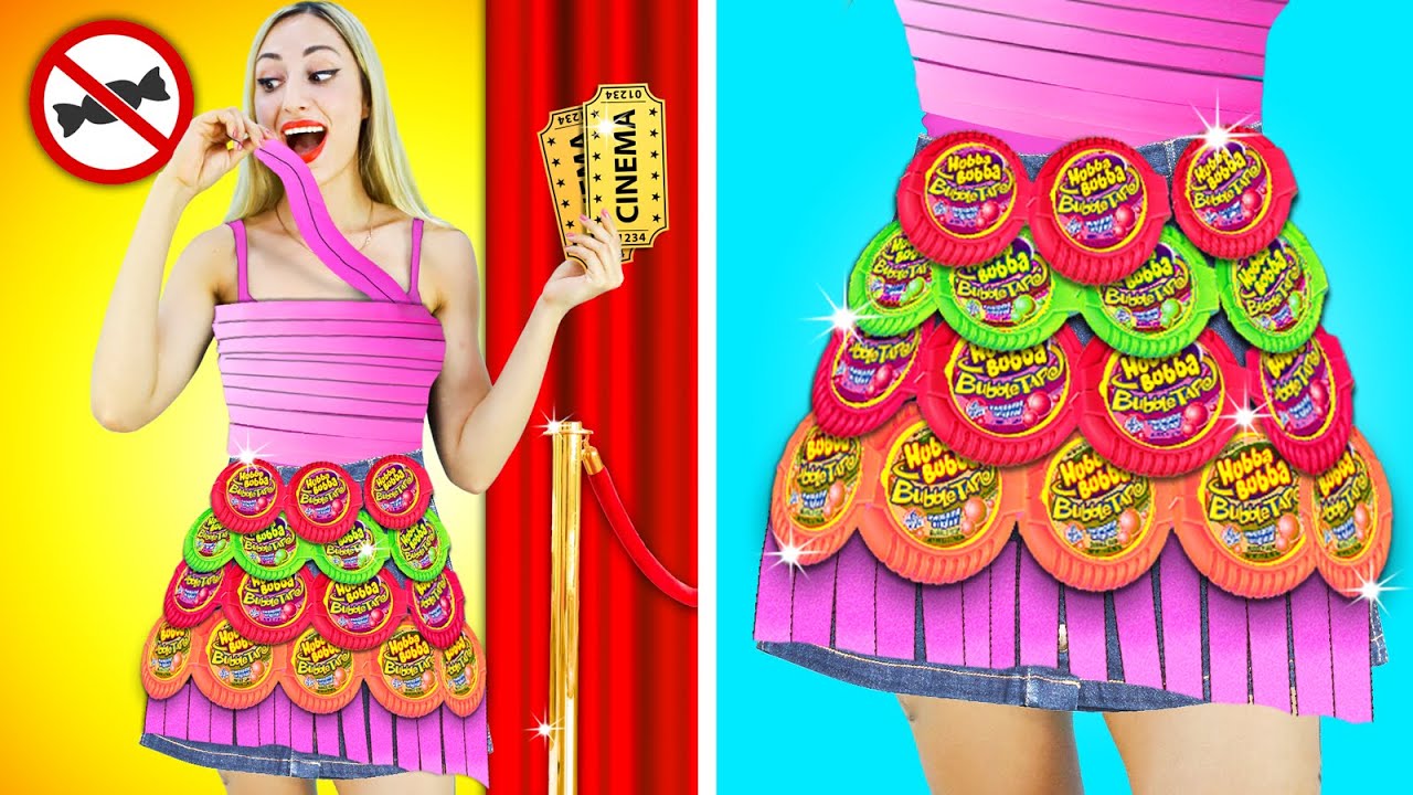 CRAZY WAYS TO SNEAK FOOD INTO THE MOVIES | SNEAKING CANDY ANYWHERE | CANDY HACKS, DIY IDEAS