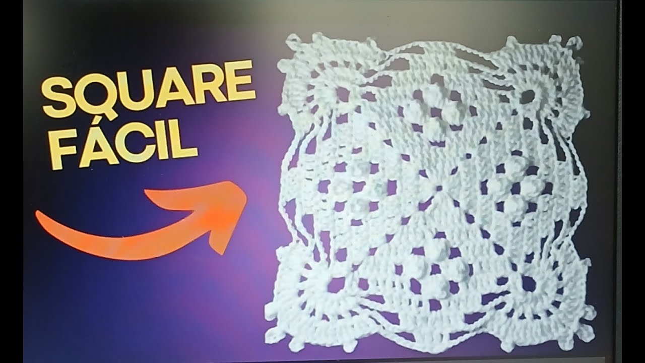 Square em crochê fácil