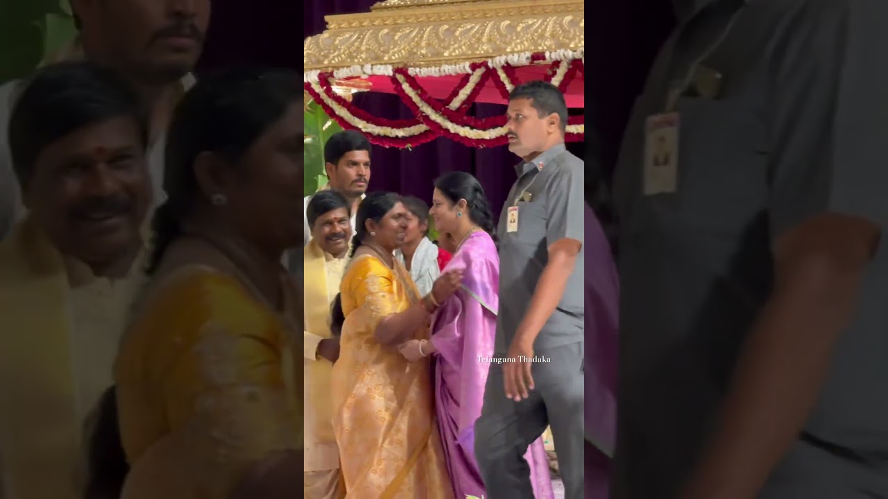 Telangana CM Revanth Reddy Family Attended Achampet MLA Vamshi Krishna Son Marriage #revanthreddy