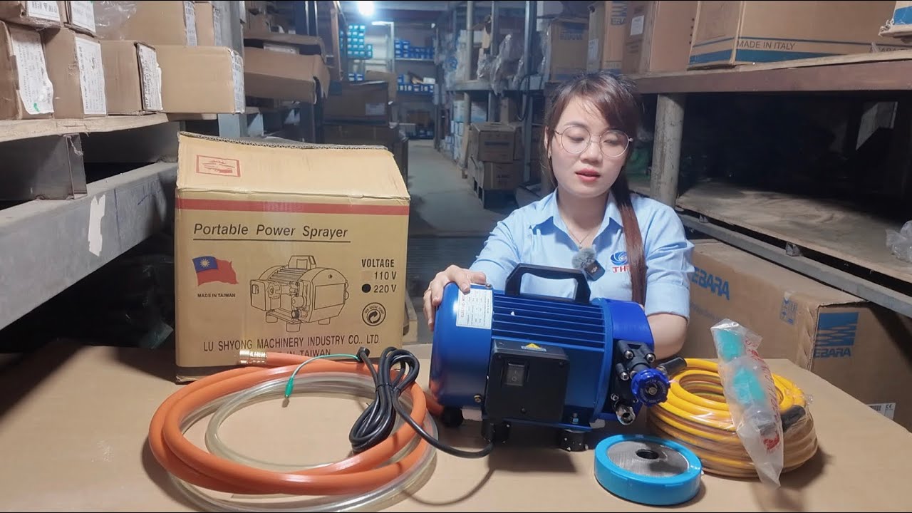 0707587266 -Máy bơm xịt rửa xe, rửa máy lạnh Đài Loan LS-906 3/4 ngựa rửa cực mạnh
