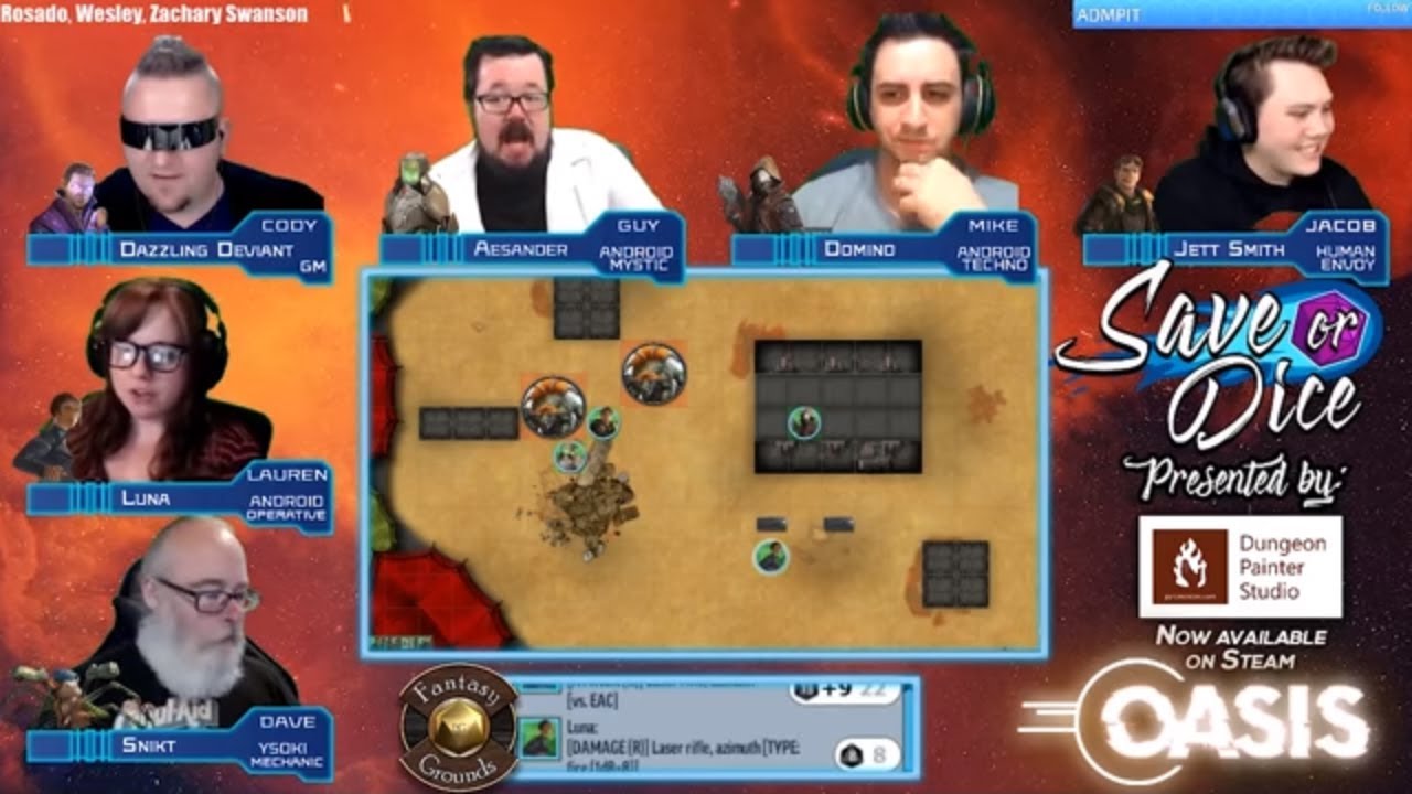 Save or Dice: Oasis | Episode 1 - Bloodcourt and Bone Venom - Starfinder Live Play