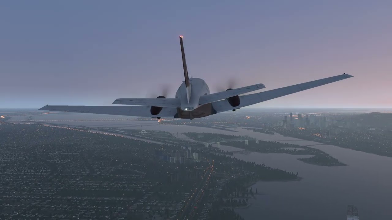 Montreal Aerial Tour – King Air C90 Sunset Flight (X-Plane 11)
