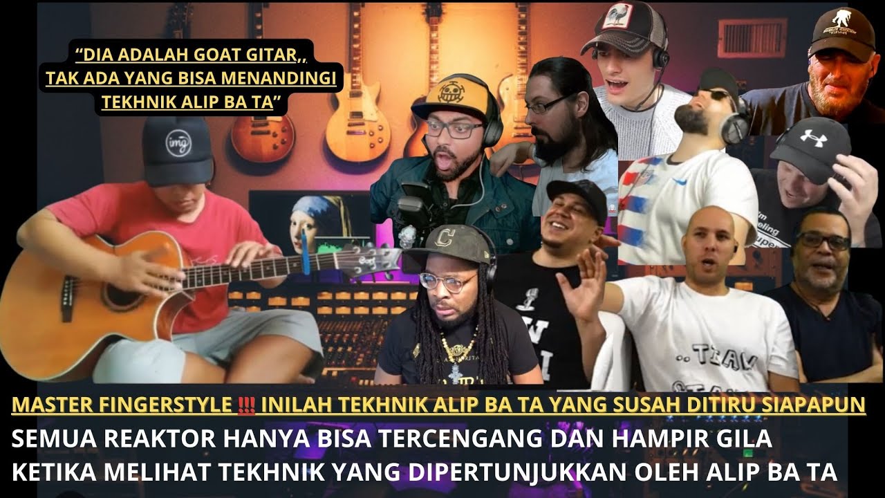 KING OF HARMONIC‼️REAKTOR HAMPIR GILA MELIHAT ALIP BA TA Black Or White - MJ ( fingerstyle guitar) 💥