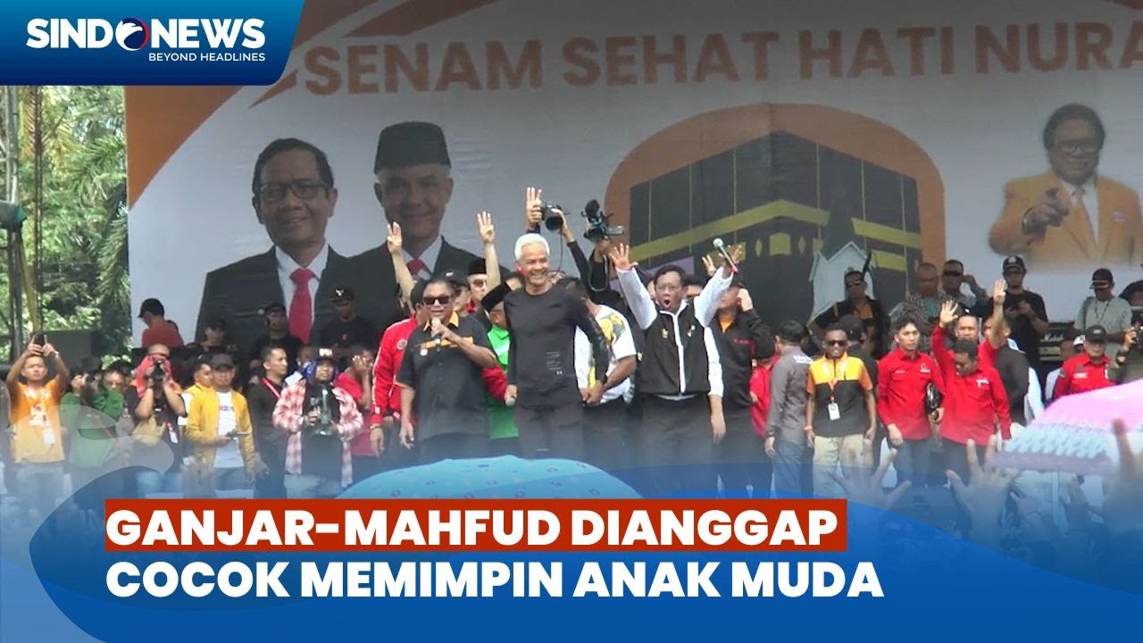Ikut Senam Sehat, Ganjar-Mahfud Disambut Hangat Anak-Anak Muda Pontianak