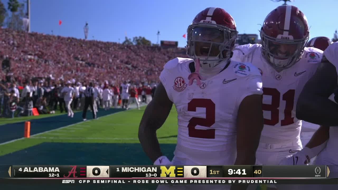 Alabama start off Rose Bowl scoring with 34-yard TD run by Jase McClellan 😤 | ESPN College Football