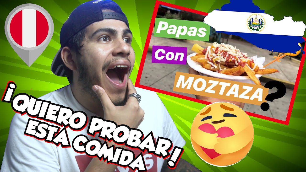PERUANO REACCIONA a COMIDA CALLEJERA de EL SALVADOR 🌭😍