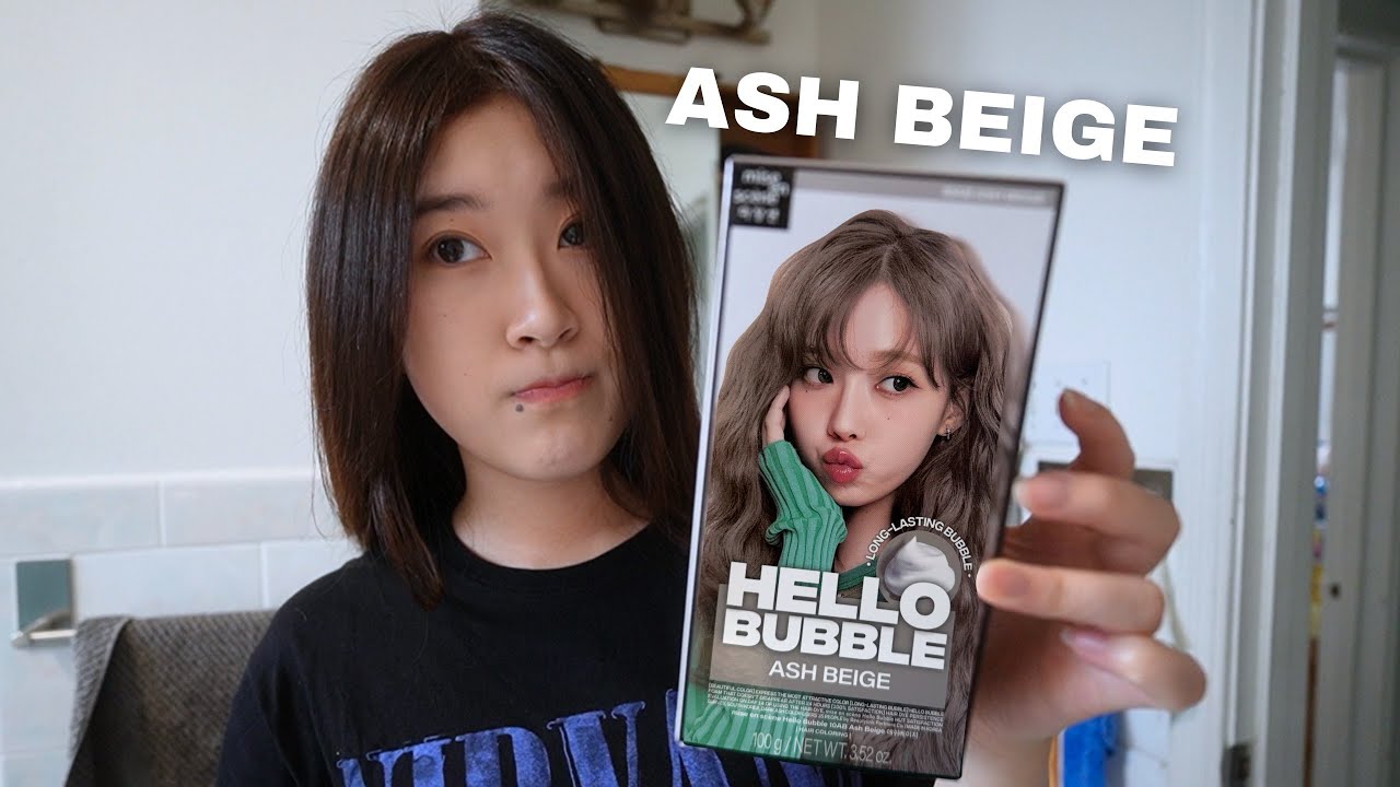 Hair Transformation | Hello Bubble Ash Beige Foam Dye, hair cut