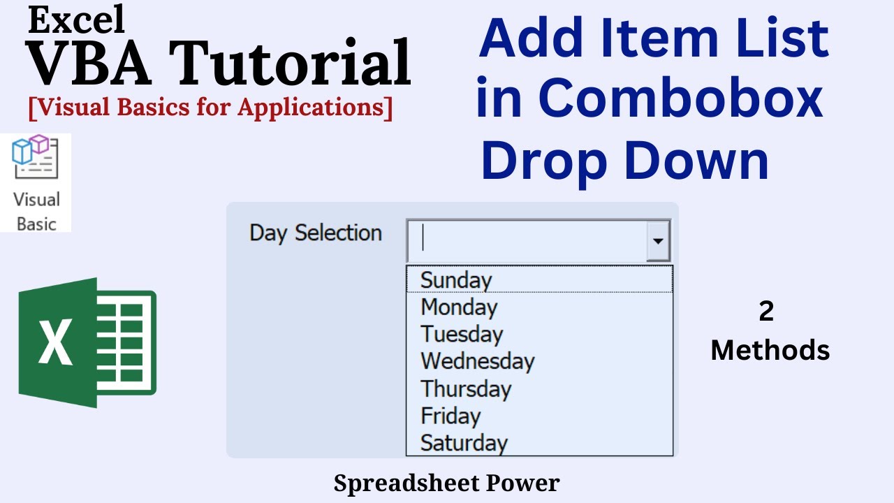 How to Add List Items to Combobox Dropdown in Excel VBA
