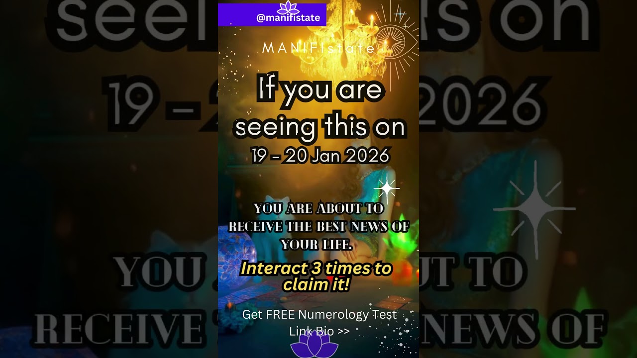 19 - 20 January 2026 UNIVERSE'S MESSAGE: Best News of Your Life 💸 Interact 3 Times 