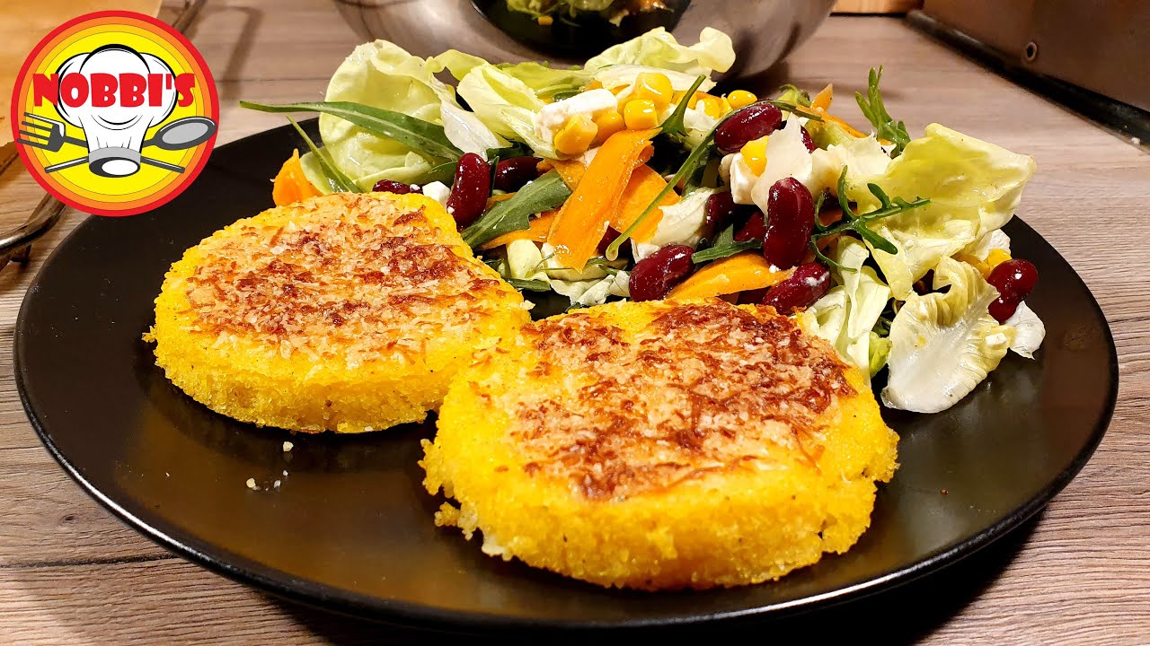 Polenta Taler mit Parmesan, selbst gemacht