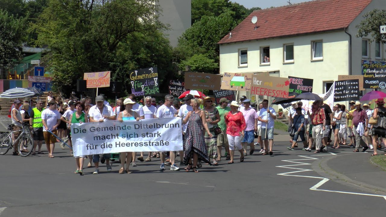 Demo. Heeresstra&szlig;e in  Dittelbrunn