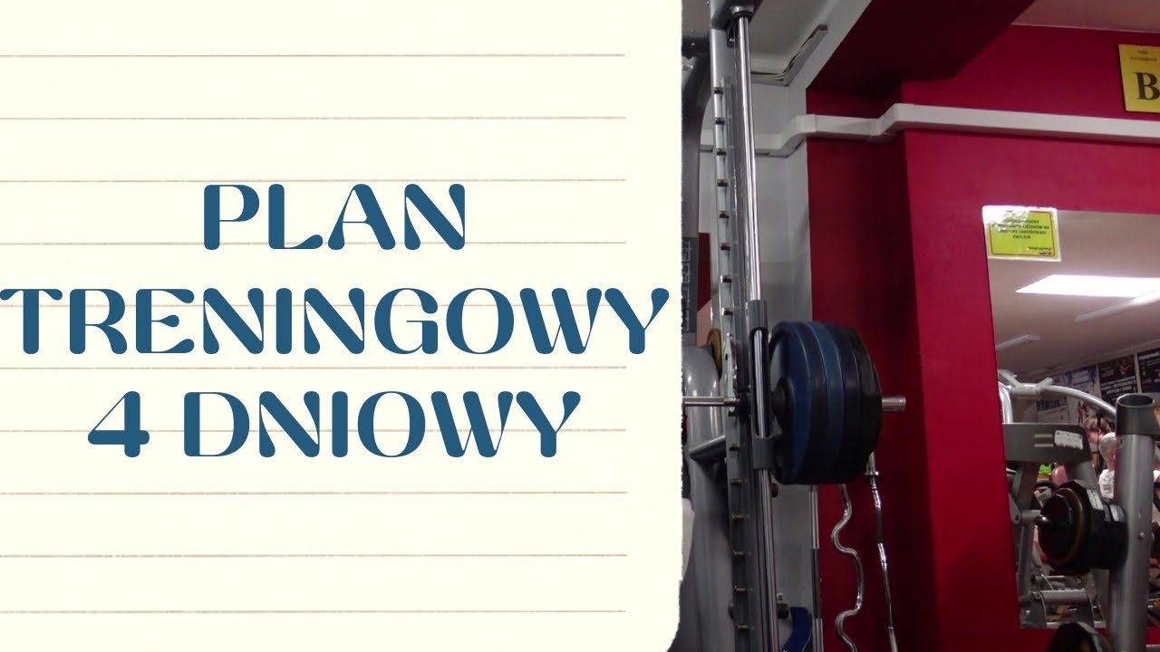 Idealny Plan Treningowy na 4 dni powtórzenia ćwiczenia progres odpoczynek wszystko na tacy