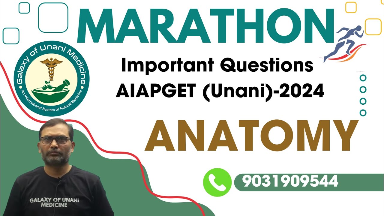 Anatomy | AIAPGET (Unani)-2024 Important Questions | Galaxy of unani medicine | #aipget