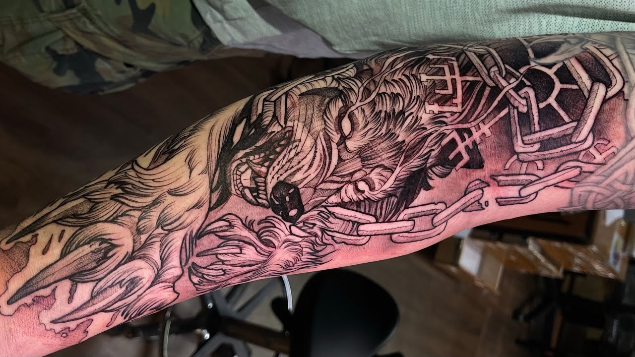 FENRIR EM BLACKWORK - TATUANDO EM TEMPO REAL #27 - LOCKINK