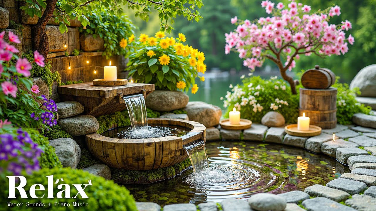 Peaceful Piano With Gentle Water Sounds 🌿 Deep Healing to Release Stress, Worry & Emotional Fatigue