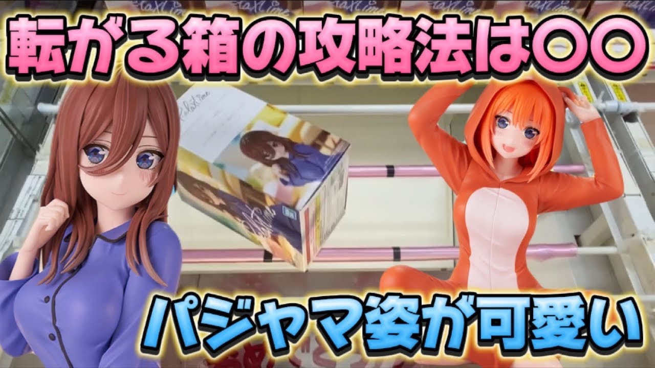 【クレーンゲーム】 予測不可能な動きのフィギュアはこう取れ！！ 橋渡し店取り比べ 五等分の花嫁∽ -Relax time-中野三玖  四葉 開封 紹介 レビュー