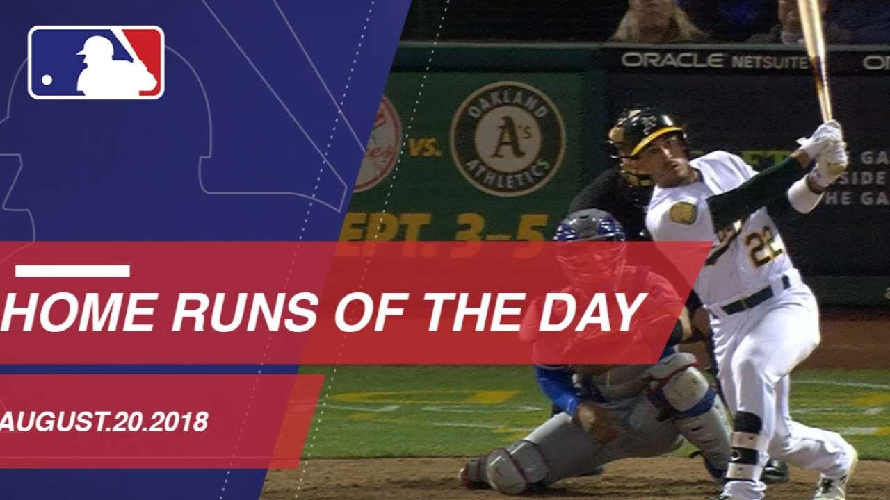 Watch all the home runs from August 20, 2018