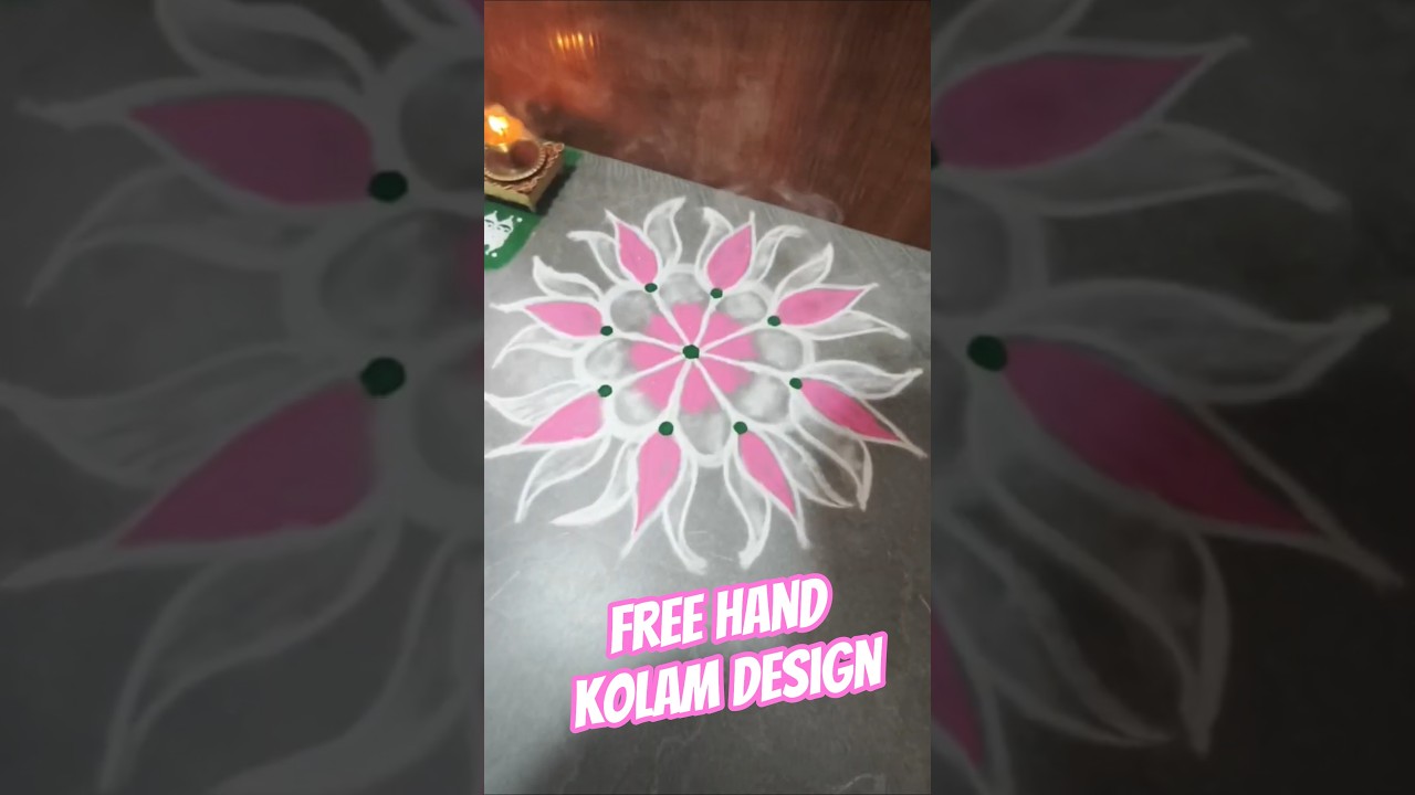 💞Colourful kolam for your entrance!✨ 