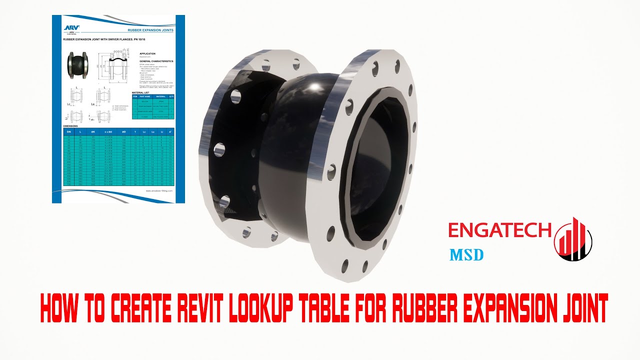 FAMILY REVIT MEP #9: HOW TO CREATE REVIT LOOKUP TABLE FOR RUBBER EXPANSION JOINT