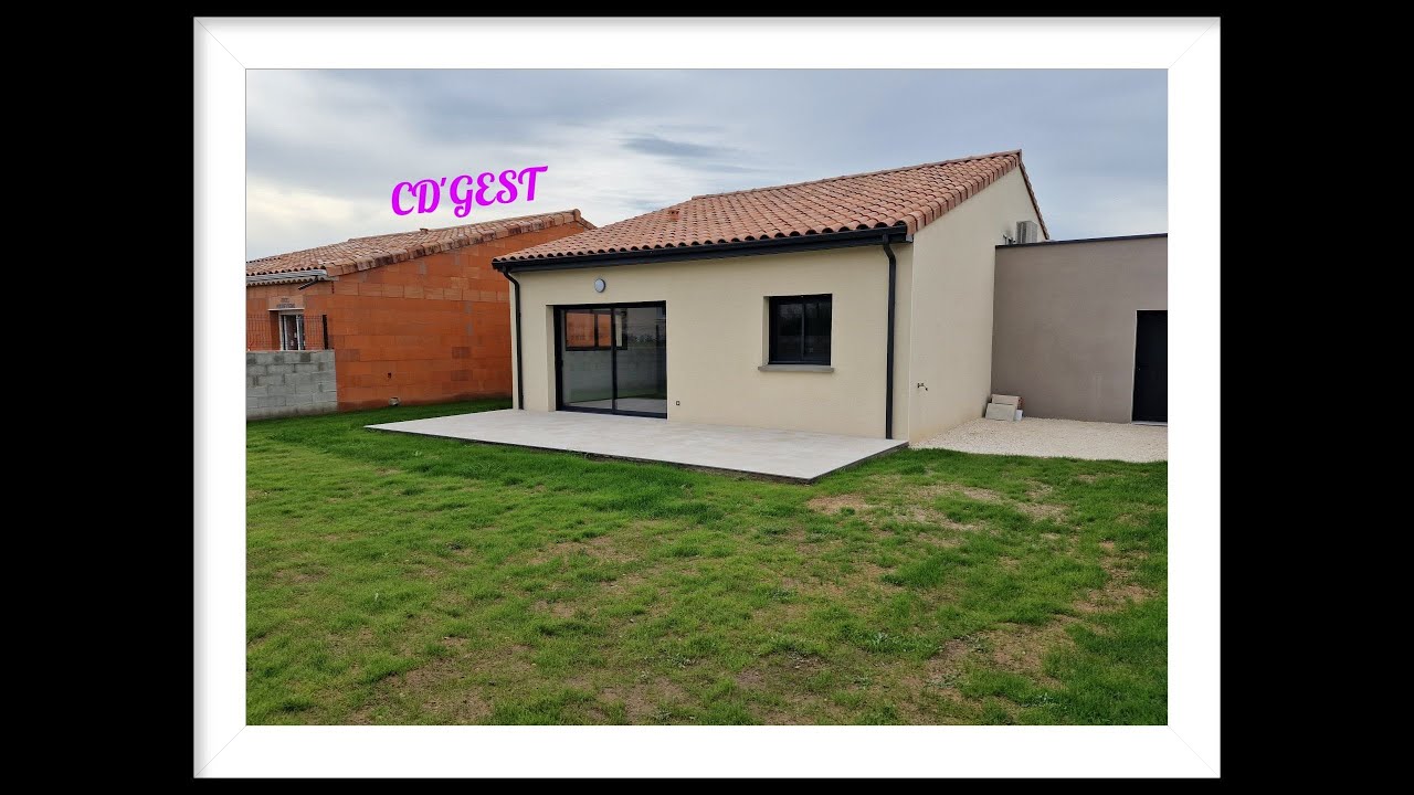 Montélimar, Quartier Maubec villa PP 90m² + terrain clôturé 415 m² + gge carrelé et porte électrisée