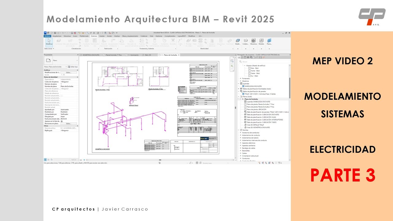 #Revit 2025 MEP Electricidad Iluminación y Enchufes Parte 3