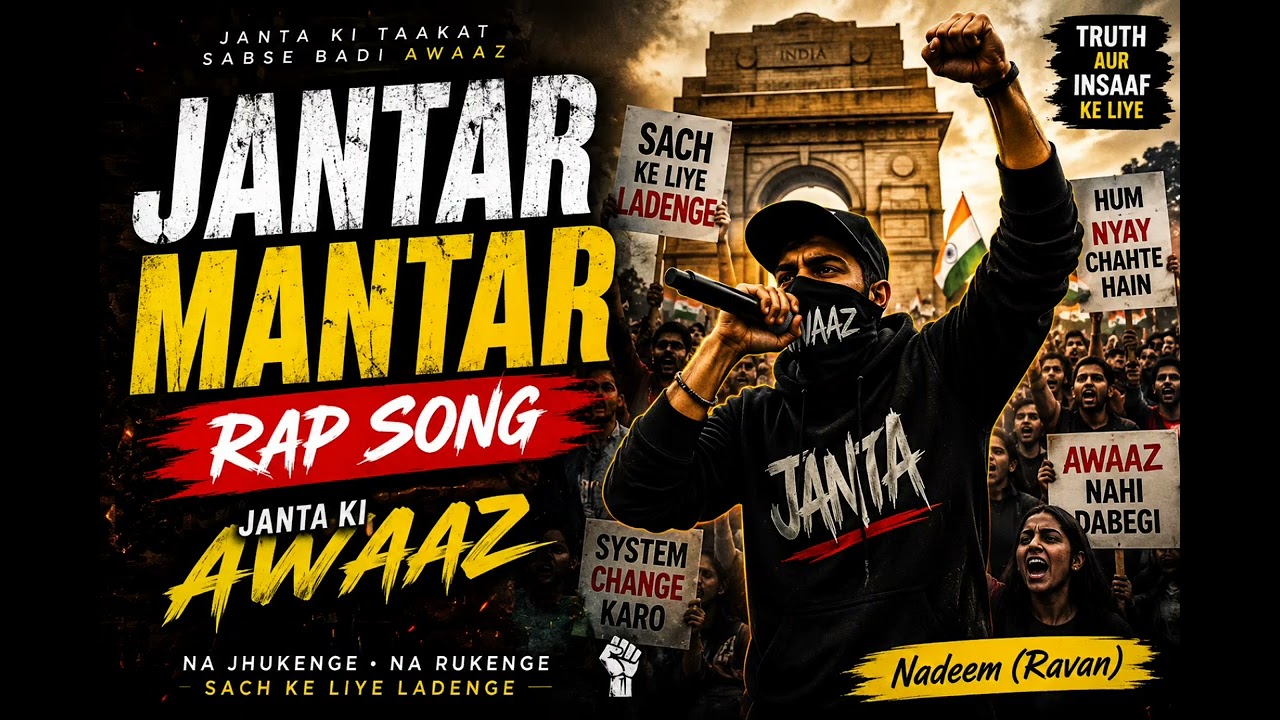 Jantar Mantar Protest Rap 2026 🔥 | Awaaz Uthi Hai | Hindi Rap Song | Nadeem (Ravan)