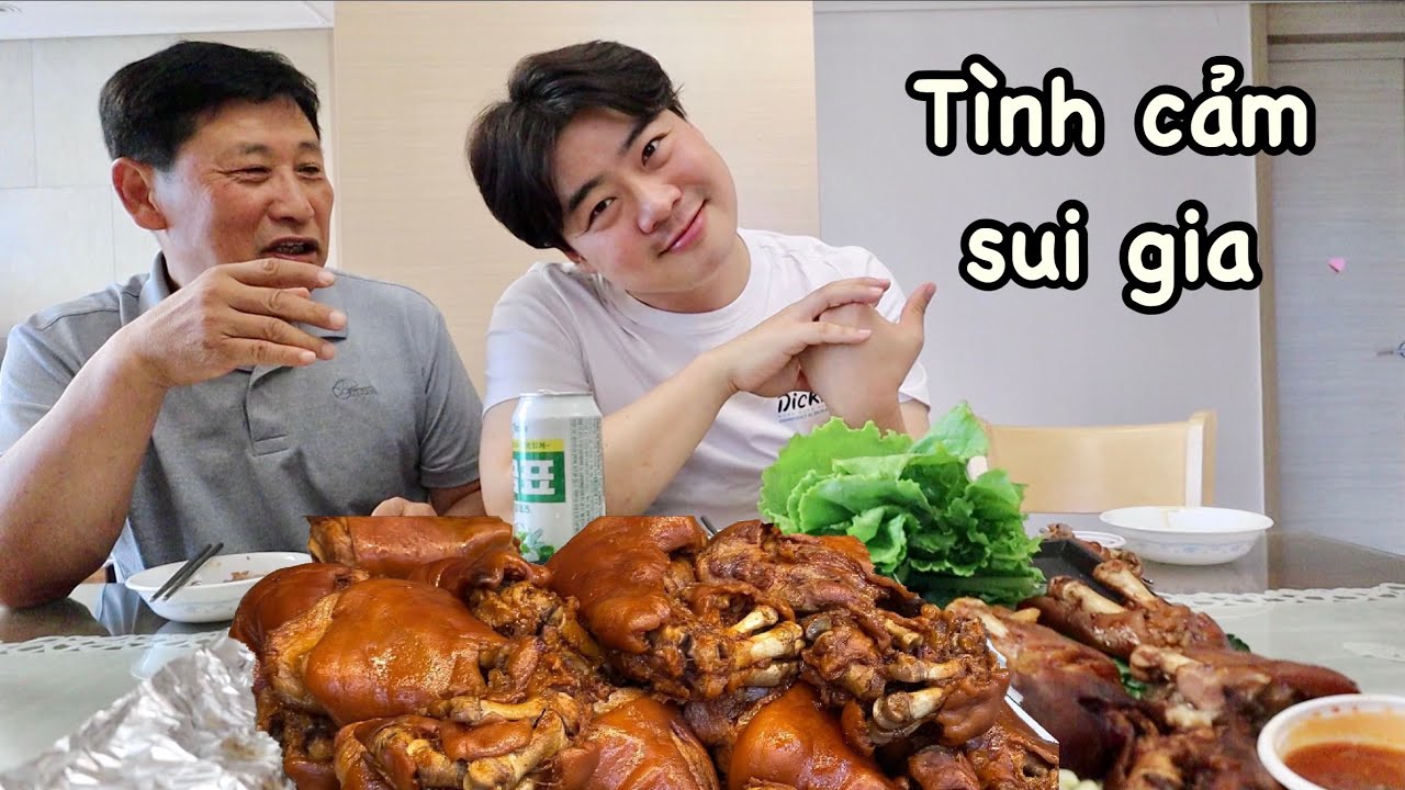 Vlog 390| Ba cha con ĂN CHÂN GIÒ HẦM. Tình cảm sui gia của cha Hoon và cha Quyên