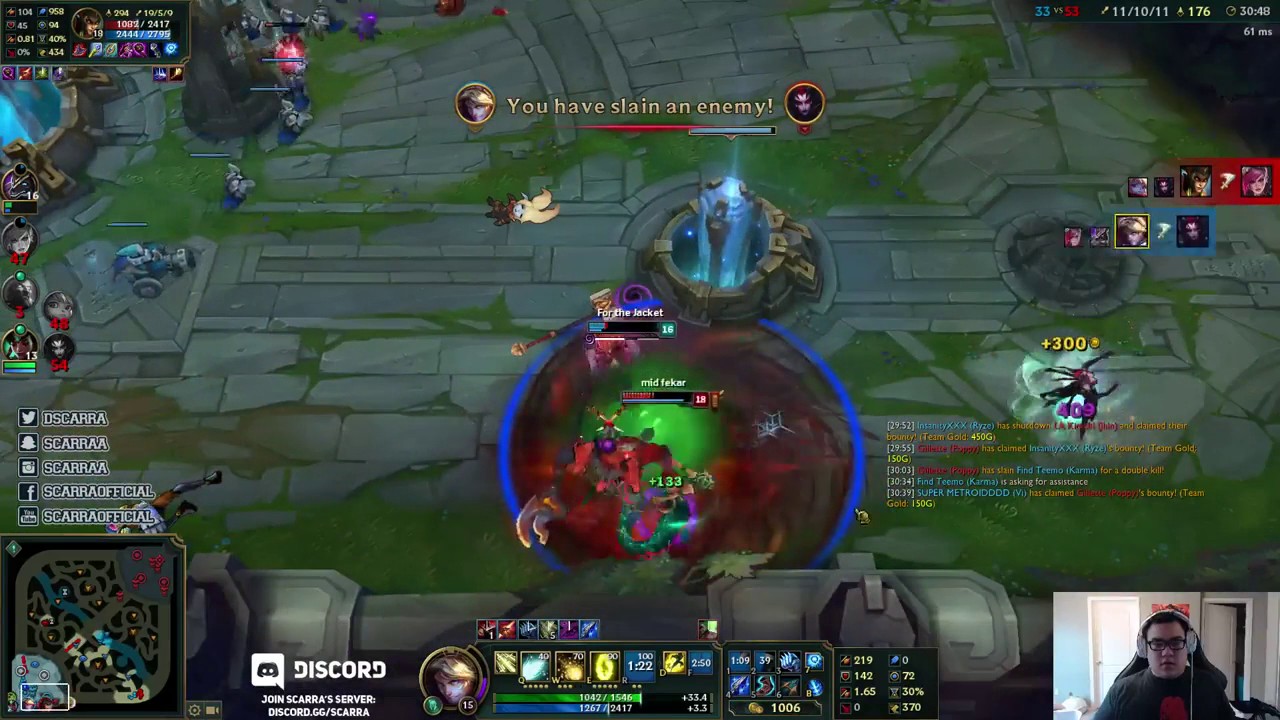 Faker penta on Scarra's stream