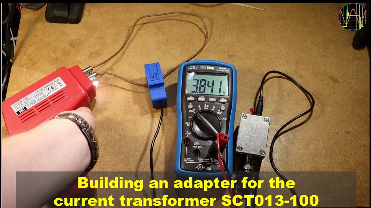 Building an adapter for the current transformer SCT013-100 to make your own clamp meter for 100 amps