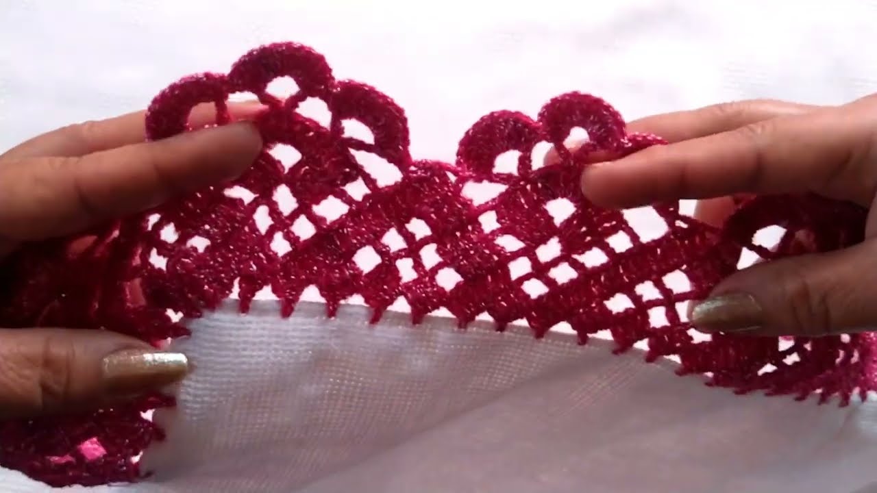 PUNTILLA NUM 435 MUY LINDA Y FÁCIL DE UNA VUELTA #arte #crochet #puntillas #tejidos #parati